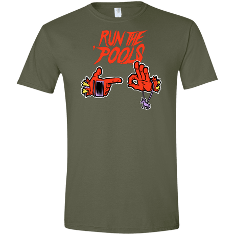 T-Shirts Military Green / S Run the Pools Men's Semi-Fitted Softstyle