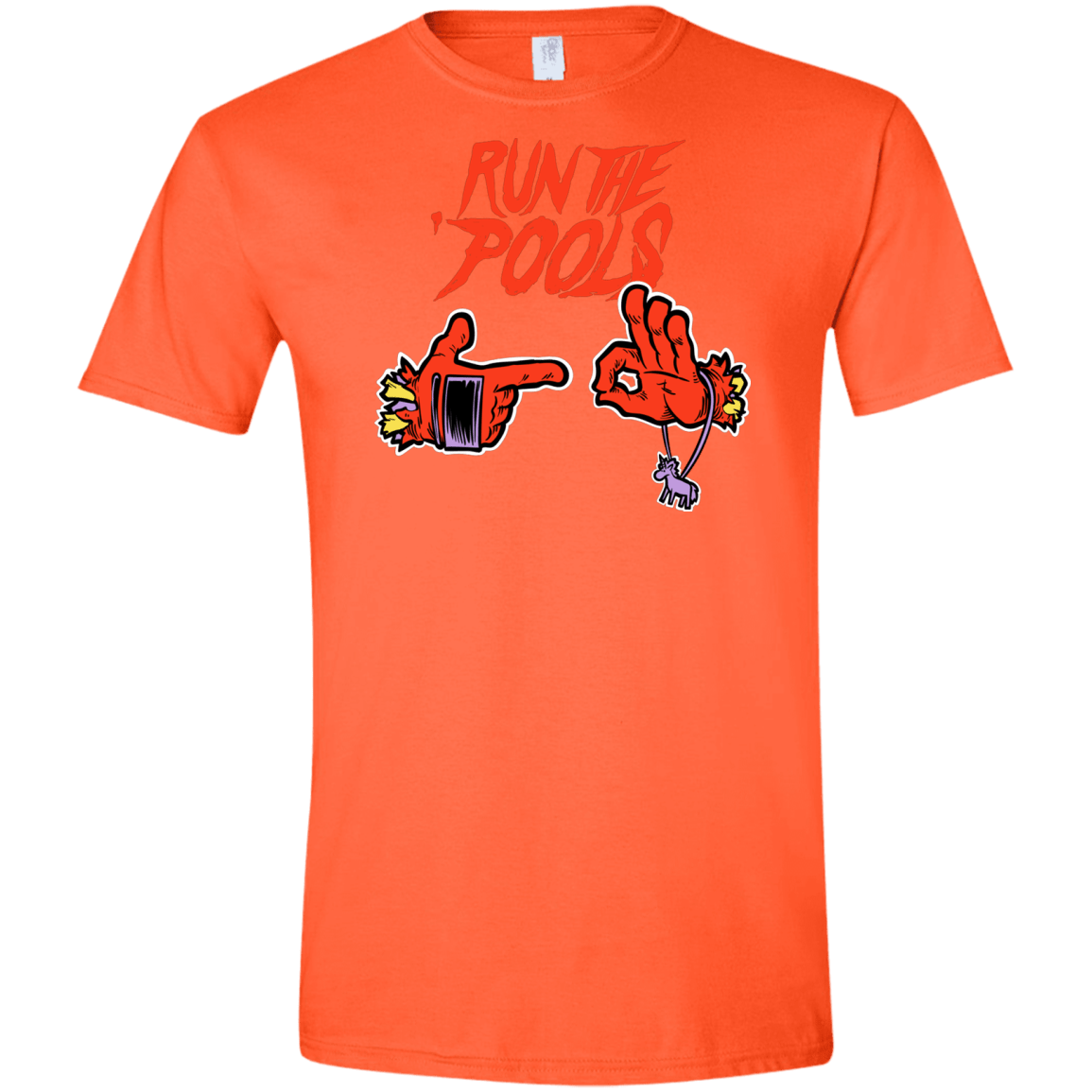 T-Shirts Orange / S Run the Pools Men's Semi-Fitted Softstyle