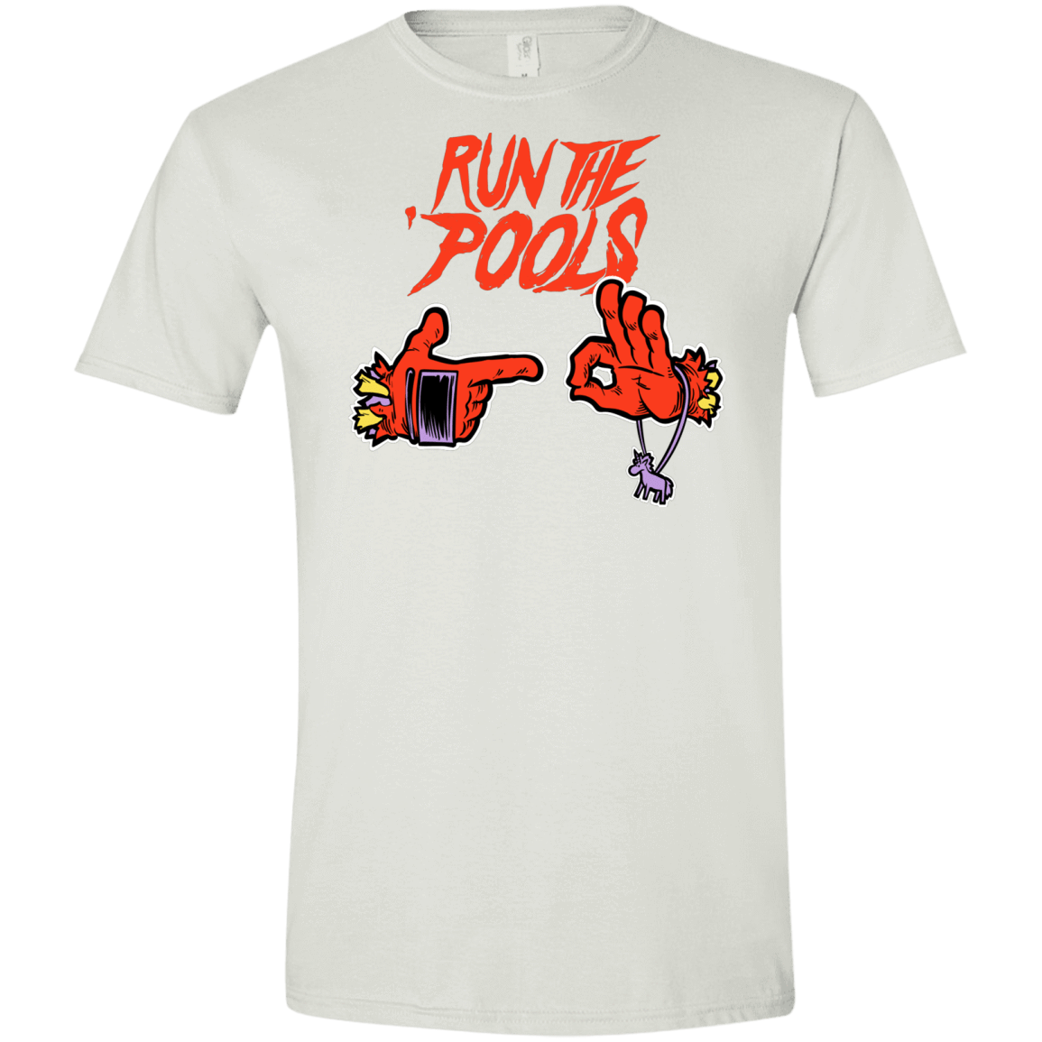 T-Shirts White / X-Small Run the Pools Men's Semi-Fitted Softstyle