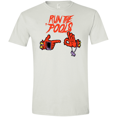 T-Shirts White / X-Small Run the Pools Men's Semi-Fitted Softstyle