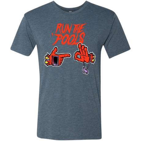 T-Shirts Indigo / S Run the Pools Men's Triblend T-Shirt
