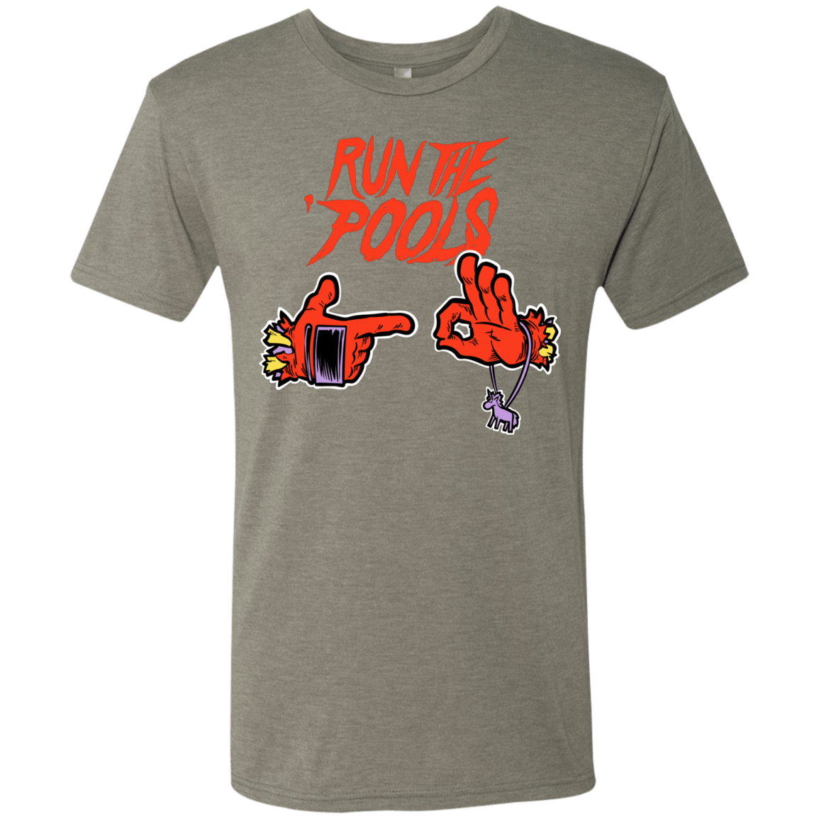 T-Shirts Venetian Grey / S Run the Pools Men's Triblend T-Shirt