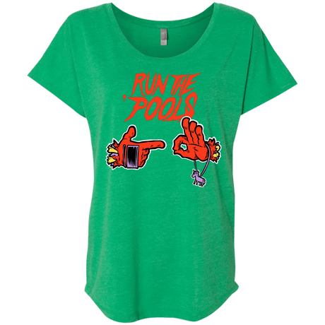 T-Shirts Envy / X-Small Run the Pools Triblend Dolman Sleeve