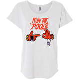 T-Shirts Heather White / X-Small Run the Pools Triblend Dolman Sleeve