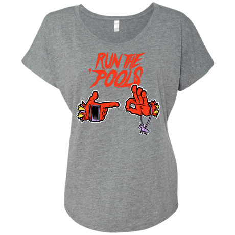 T-Shirts Premium Heather / X-Small Run the Pools Triblend Dolman Sleeve