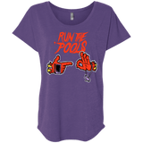 T-Shirts Purple Rush / X-Small Run the Pools Triblend Dolman Sleeve