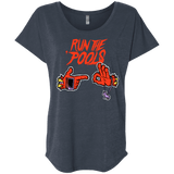 T-Shirts Vintage Navy / X-Small Run the Pools Triblend Dolman Sleeve