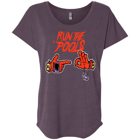 T-Shirts Vintage Purple / X-Small Run the Pools Triblend Dolman Sleeve