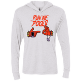 T-Shirts Heather White / X-Small Run the Pools Triblend Long Sleeve Hoodie Tee