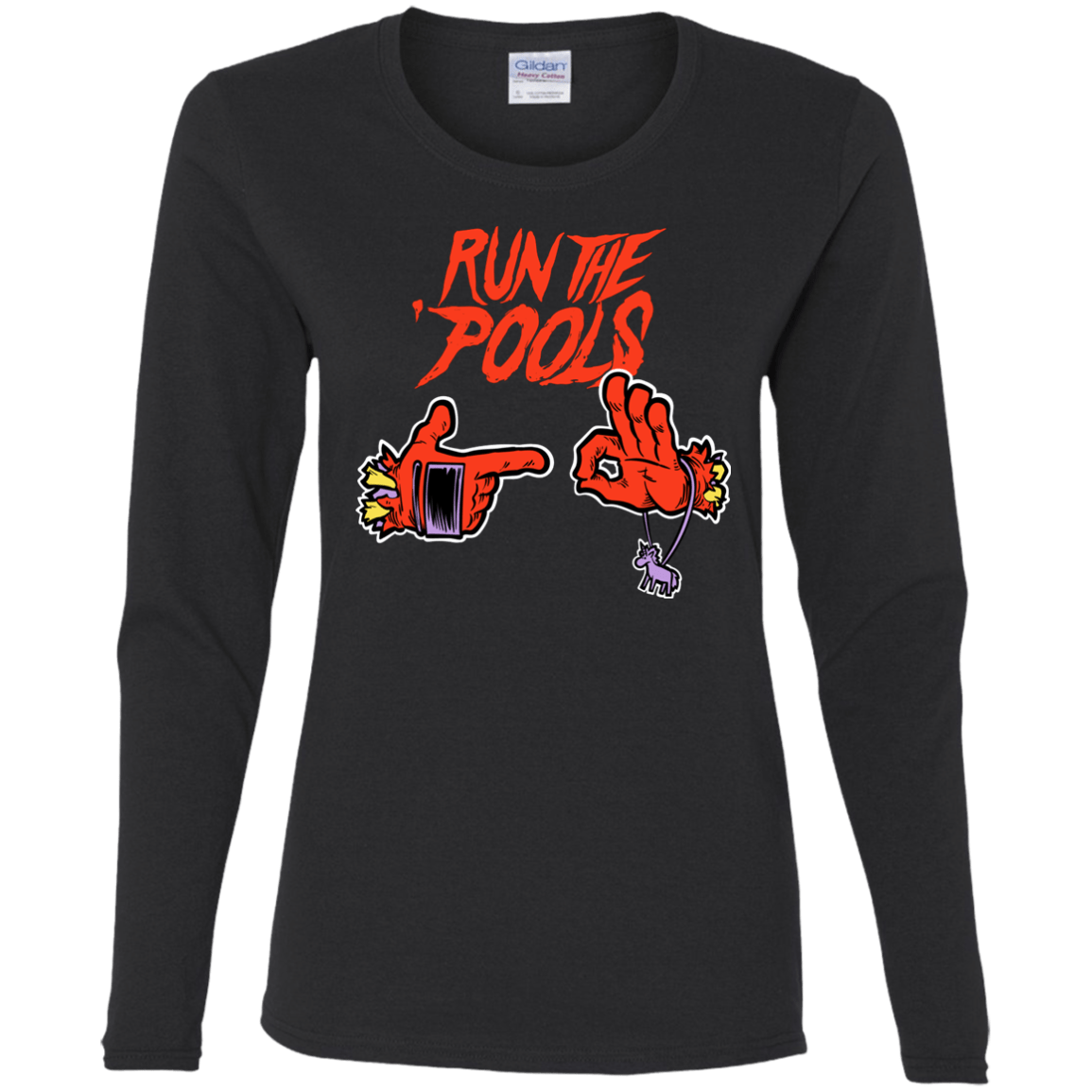 T-Shirts Black / S Run the Pools Women's Long Sleeve T-Shirt