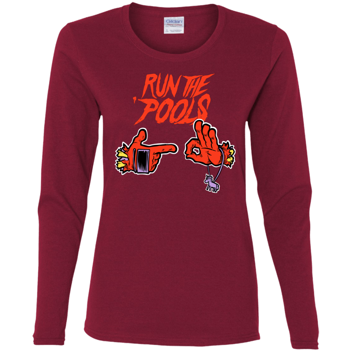 T-Shirts Cardinal / S Run the Pools Women's Long Sleeve T-Shirt