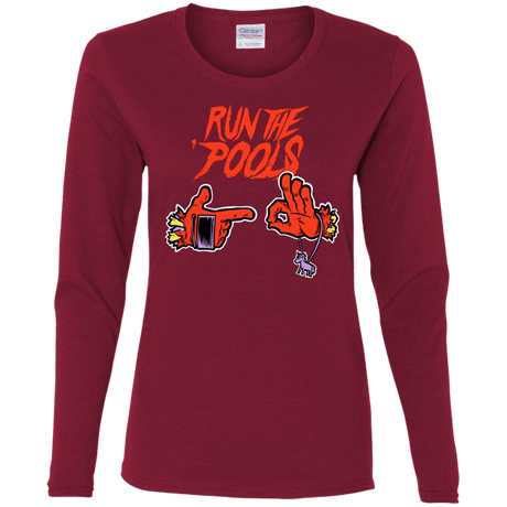 T-Shirts Cardinal / S Run the Pools Women's Long Sleeve T-Shirt