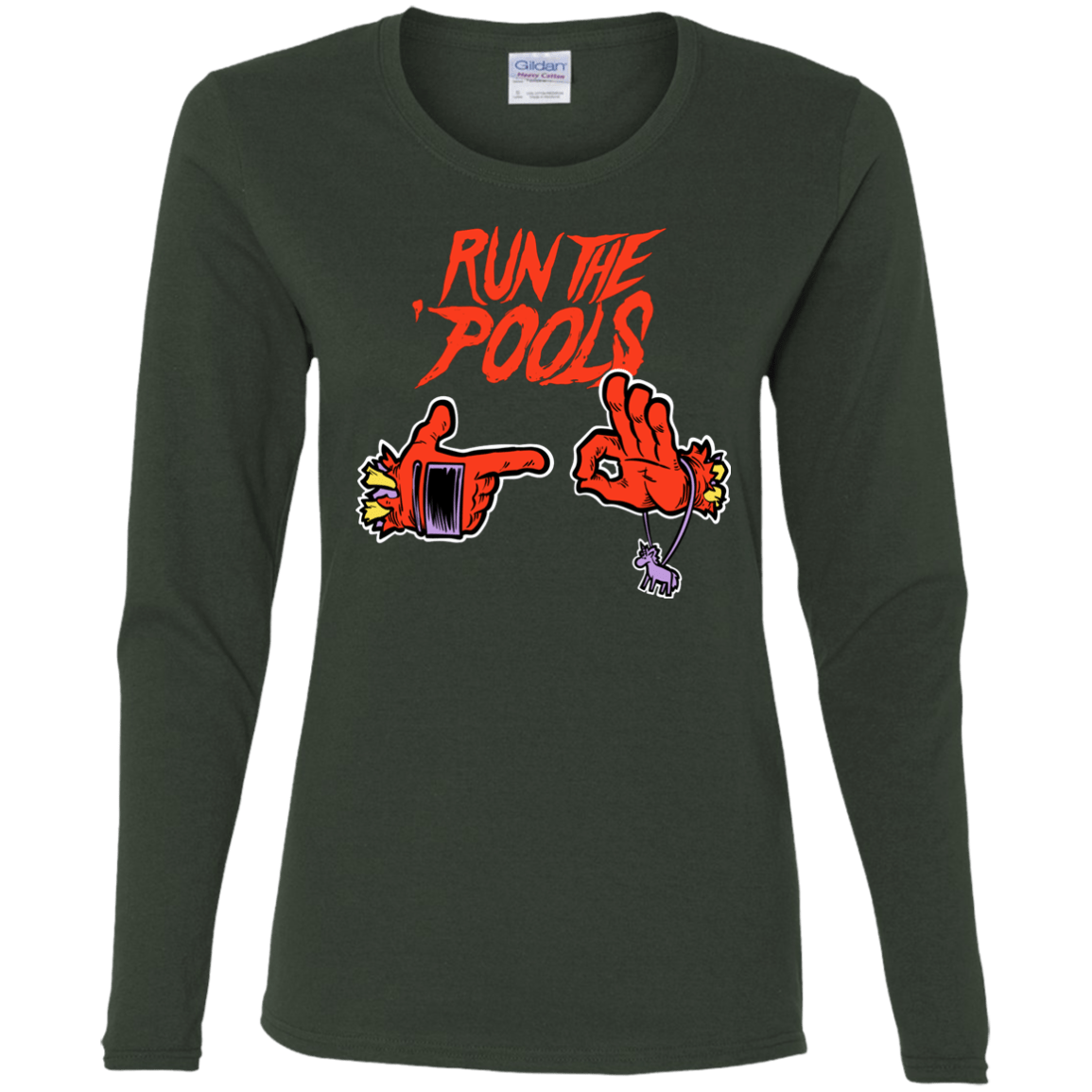 T-Shirts Forest / S Run the Pools Women's Long Sleeve T-Shirt
