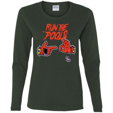 T-Shirts Forest / S Run the Pools Women's Long Sleeve T-Shirt