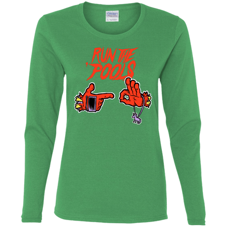 T-Shirts Irish Green / S Run the Pools Women's Long Sleeve T-Shirt