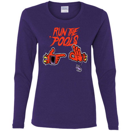 T-Shirts Purple / S Run the Pools Women's Long Sleeve T-Shirt