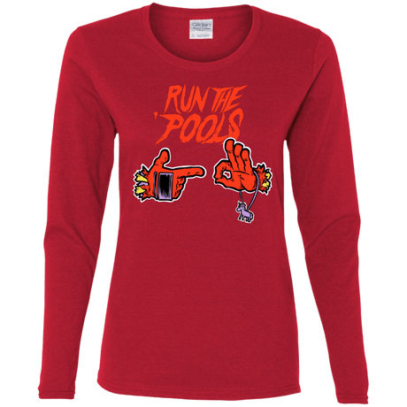 T-Shirts Red / S Run the Pools Women's Long Sleeve T-Shirt