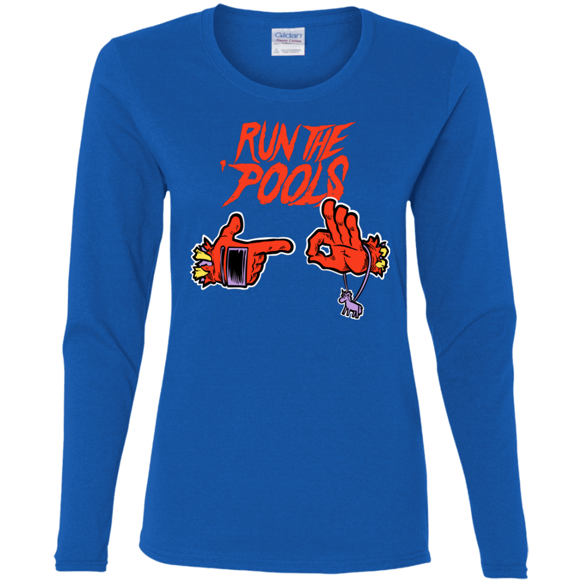 T-Shirts Royal / S Run the Pools Women's Long Sleeve T-Shirt