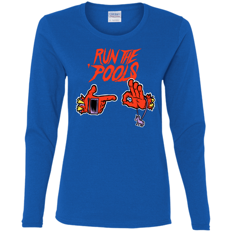 T-Shirts Royal / S Run the Pools Women's Long Sleeve T-Shirt