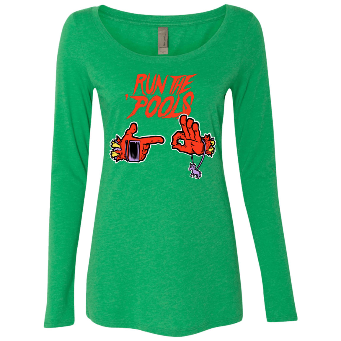 T-Shirts Envy / S Run the Pools Women's Triblend Long Sleeve Shirt