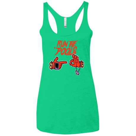 T-Shirts Envy / X-Small Run the Pools Women's Triblend Racerback Tank