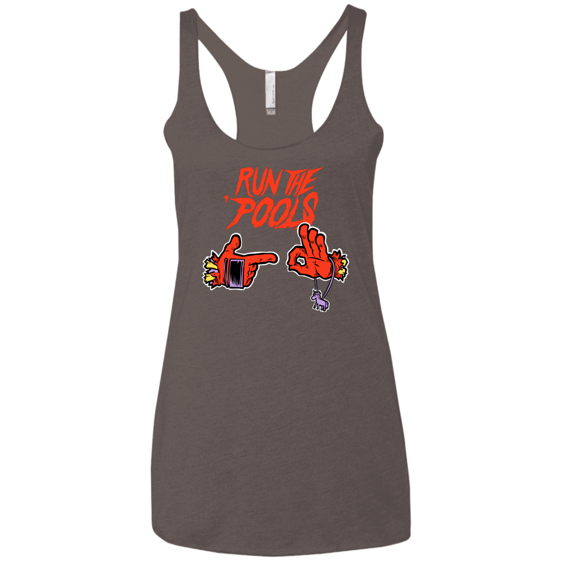 T-Shirts Macchiato / X-Small Run the Pools Women's Triblend Racerback Tank
