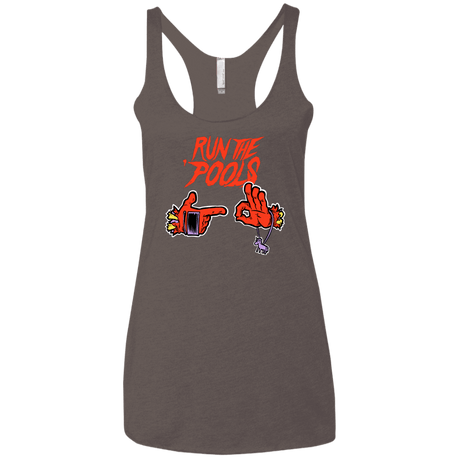 T-Shirts Macchiato / X-Small Run the Pools Women's Triblend Racerback Tank