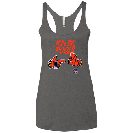 T-Shirts Premium Heather / X-Small Run the Pools Women's Triblend Racerback Tank