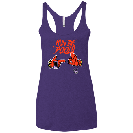 T-Shirts Purple Rush / X-Small Run the Pools Women's Triblend Racerback Tank