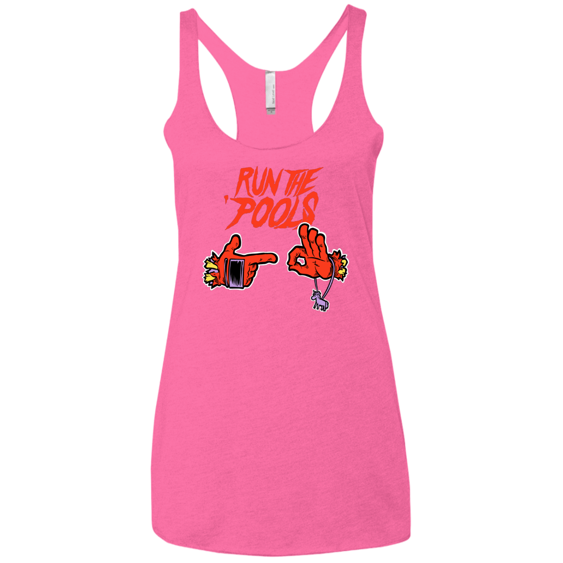 T-Shirts Vintage Pink / X-Small Run the Pools Women's Triblend Racerback Tank