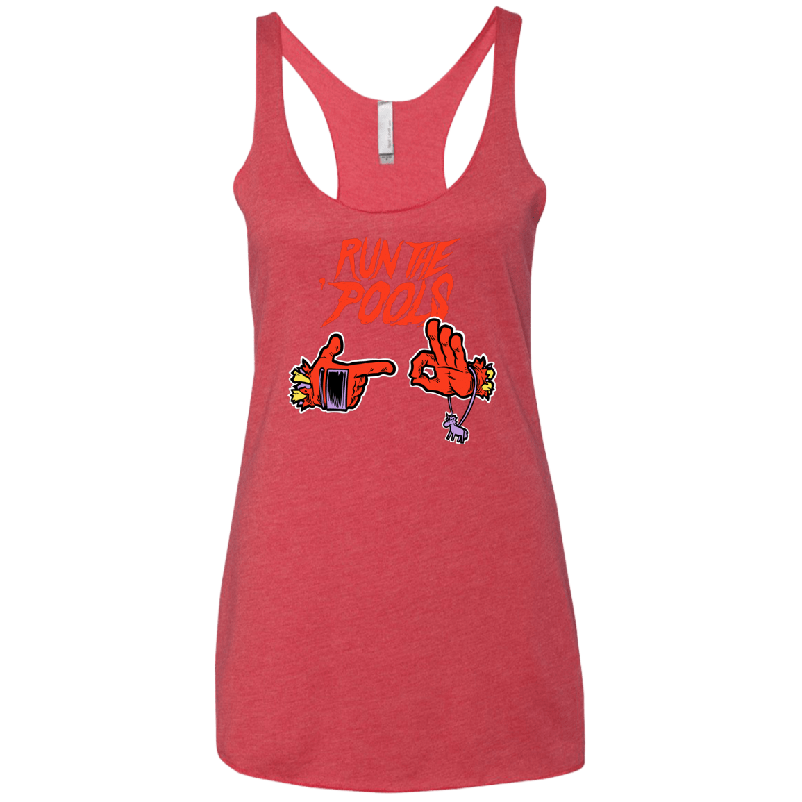 T-Shirts Vintage Red / X-Small Run the Pools Women's Triblend Racerback Tank