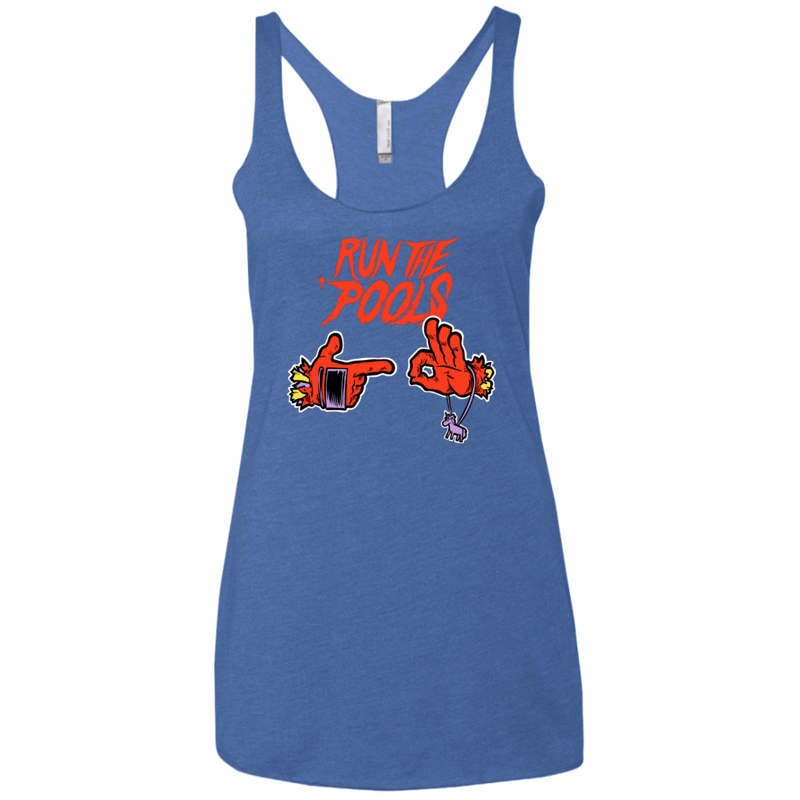 T-Shirts Vintage Royal / X-Small Run the Pools Women's Triblend Racerback Tank