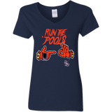 T-Shirts Navy / S Run the Pools Women's V-Neck T-Shirt