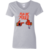 T-Shirts Sport Grey / S Run the Pools Women's V-Neck T-Shirt