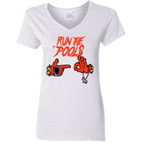 T-Shirts White / S Run the Pools Women's V-Neck T-Shirt