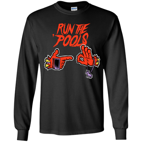 T-Shirts Black / YS Run the Pools Youth Long Sleeve T-Shirt