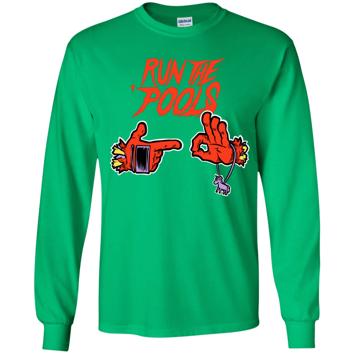 T-Shirts Irish Green / YS Run the Pools Youth Long Sleeve T-Shirt