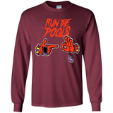 T-Shirts Maroon / YS Run the Pools Youth Long Sleeve T-Shirt