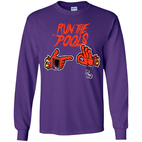 T-Shirts Purple / YS Run the Pools Youth Long Sleeve T-Shirt