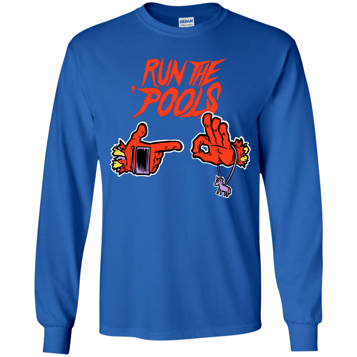 T-Shirts Royal / YS Run the Pools Youth Long Sleeve T-Shirt