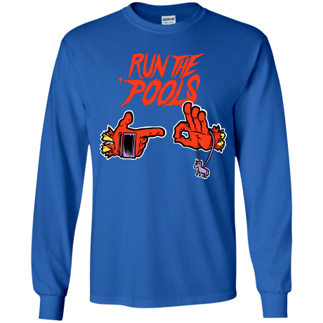 T-Shirts Royal / YS Run the Pools Youth Long Sleeve T-Shirt