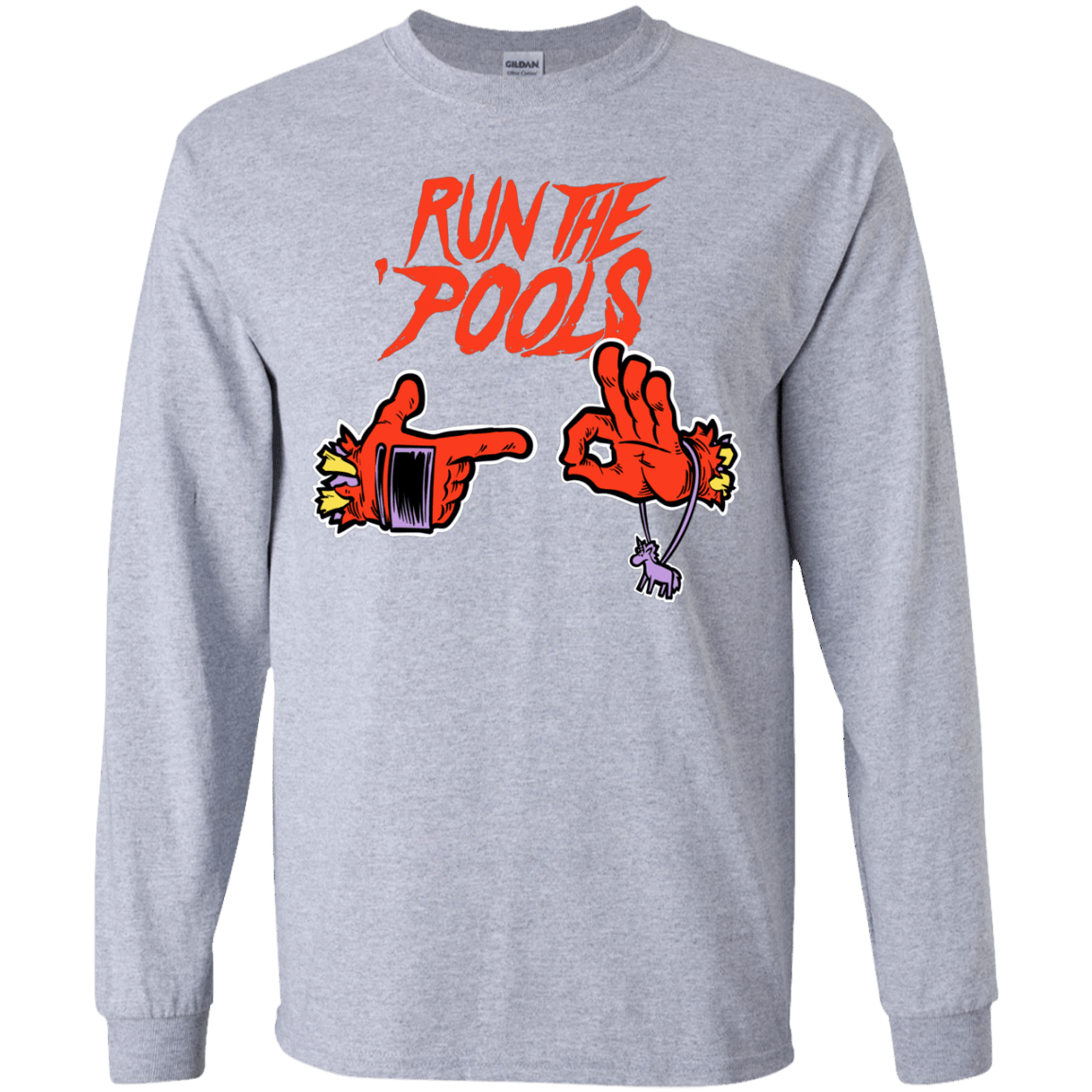 T-Shirts Sport Grey / YS Run the Pools Youth Long Sleeve T-Shirt