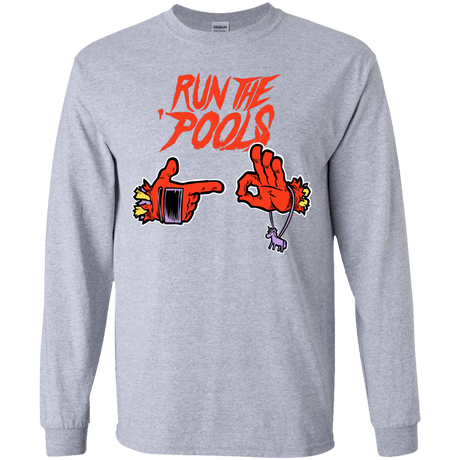 T-Shirts Sport Grey / YS Run the Pools Youth Long Sleeve T-Shirt