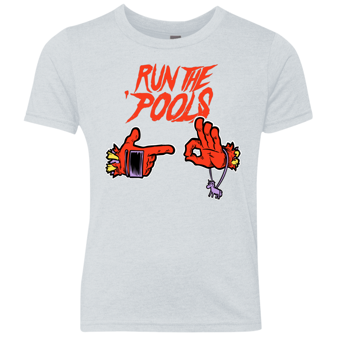 T-Shirts Heather White / YXS Run the Pools Youth Triblend T-Shirt