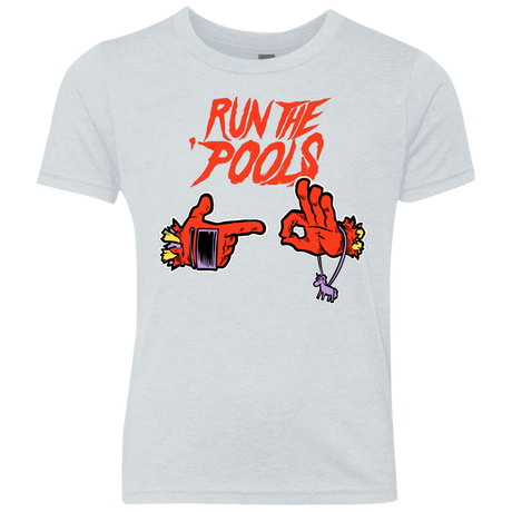 T-Shirts Heather White / YXS Run the Pools Youth Triblend T-Shirt