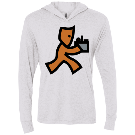 T-Shirts Heather White / X-Small RUN Triblend Long Sleeve Hoodie Tee