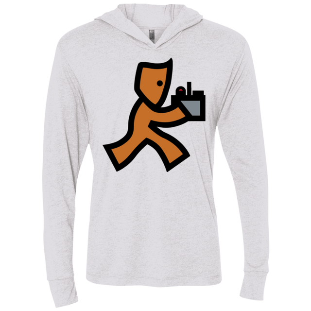 T-Shirts Heather White / X-Small RUN Triblend Long Sleeve Hoodie Tee