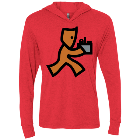 T-Shirts Vintage Red / X-Small RUN Triblend Long Sleeve Hoodie Tee