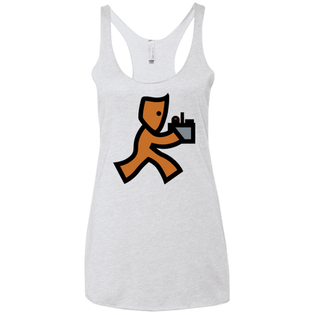 T-Shirts Heather White / X-Small RUN Women's Triblend Racerback Tank