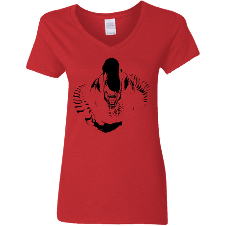 T-Shirts Red / S Run Women's V-Neck T-Shirt